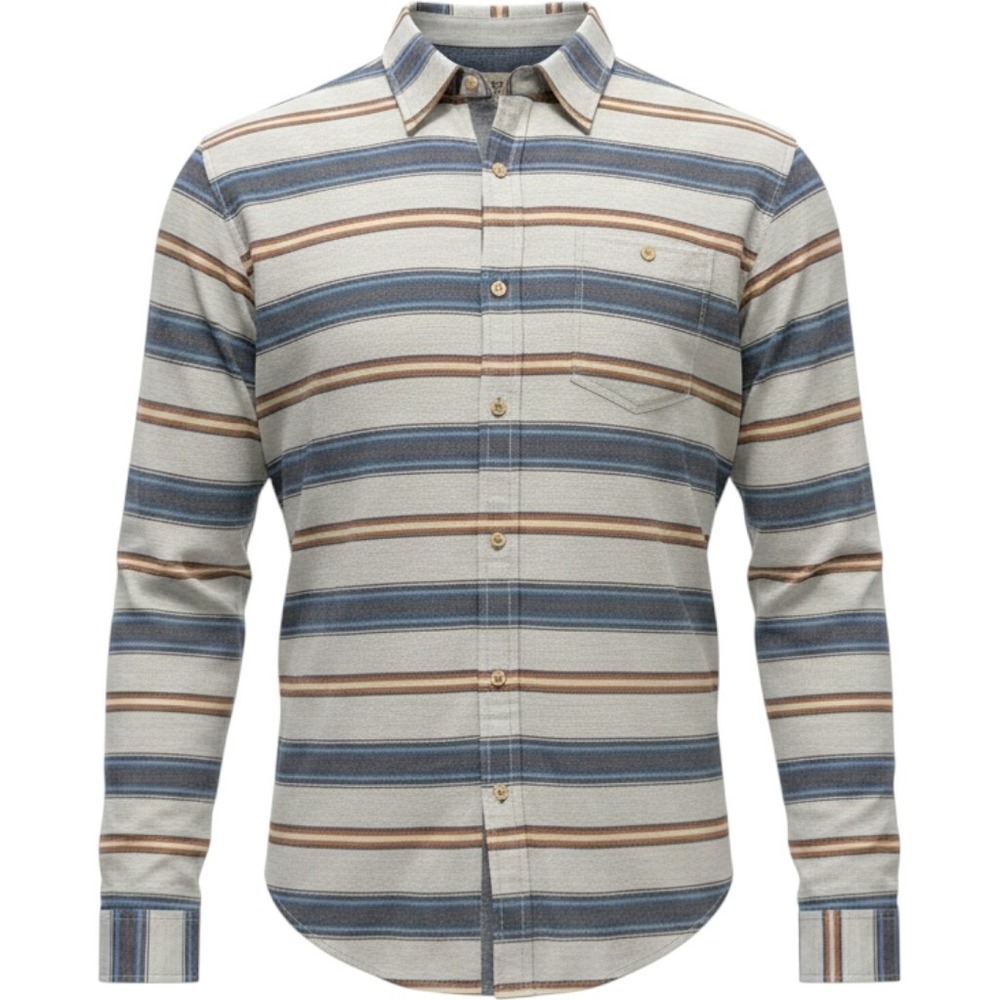 Ecko Unltd Button Down Shirt Mens XL Blue Grey Striped Excellent Long Sleeve
